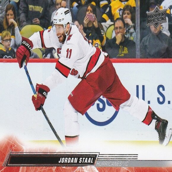 Jordan Staal (Carolina Hurricanes) - Set Of 3 NHL Hockey Cards - Picture 3 of 4